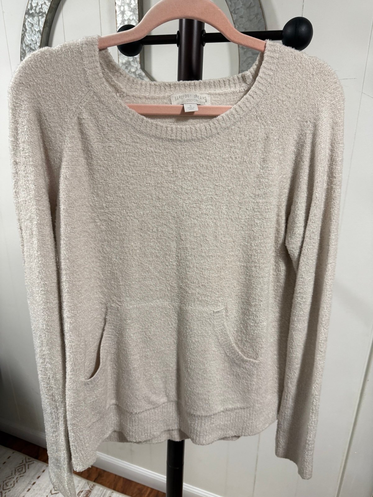 Barefoot Dreams Cozychic Lite Raglan Crew Small