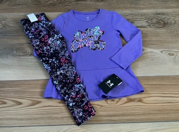 Under Armour girls l/s shirt & leggings set size 4(NWT)~PRICE IS FIRM NO OFFERS