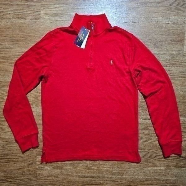 Polo Ralph Lauren Pony Logo Lightweight Jacket Quarter Zip XL Red Embroidered LE