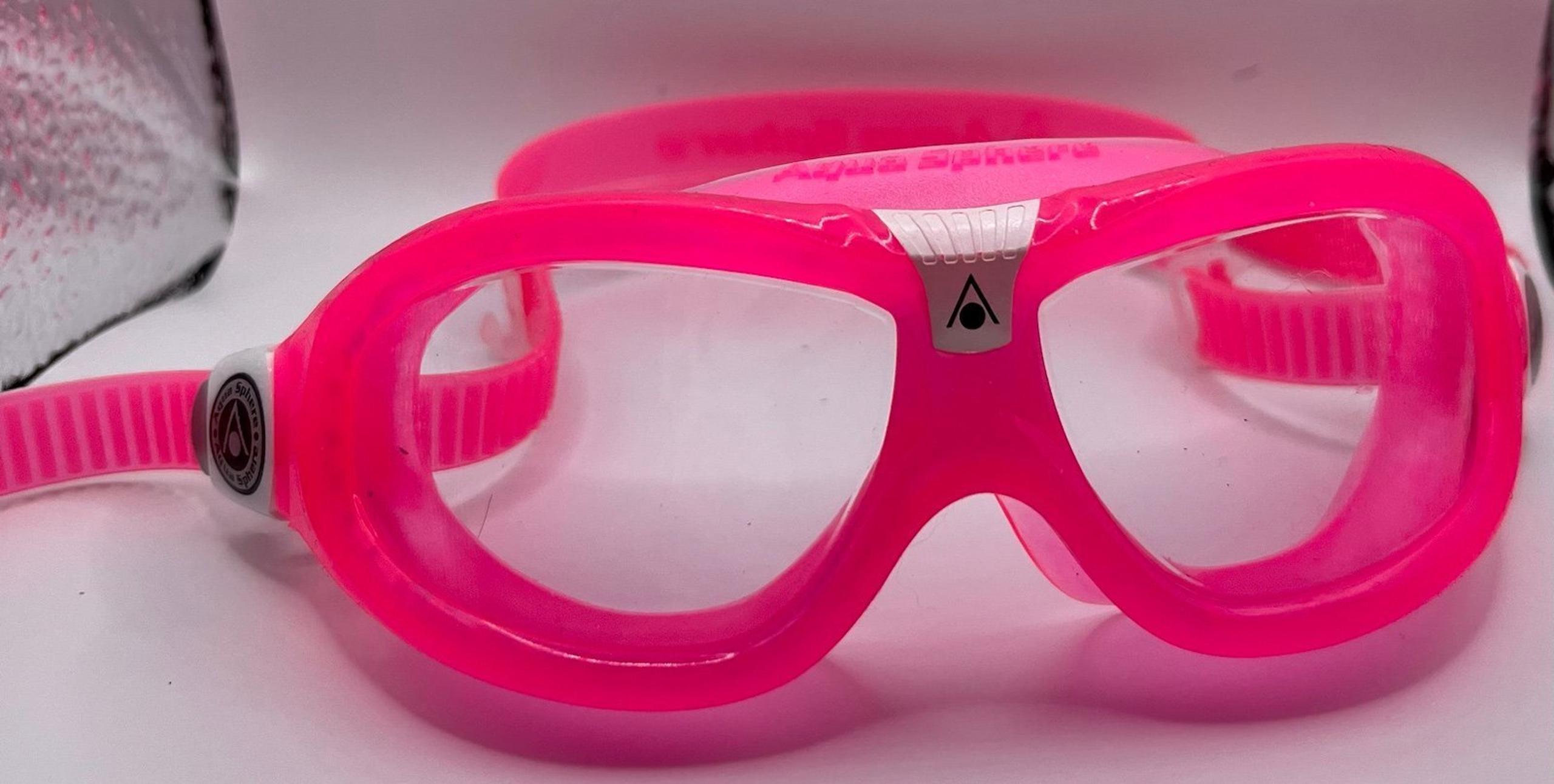 Kids Aqua Sphere Bright Neon Pink Underwear Swim Swimmer Goggles