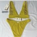 Billabong Summer High Remi Plunge Top-Tart Lime & High Hike Bikini Bottom Sz M