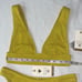 Billabong Summer High Remi Plunge Top-Tart Lime & High Hike Bikini Bottom Sz M