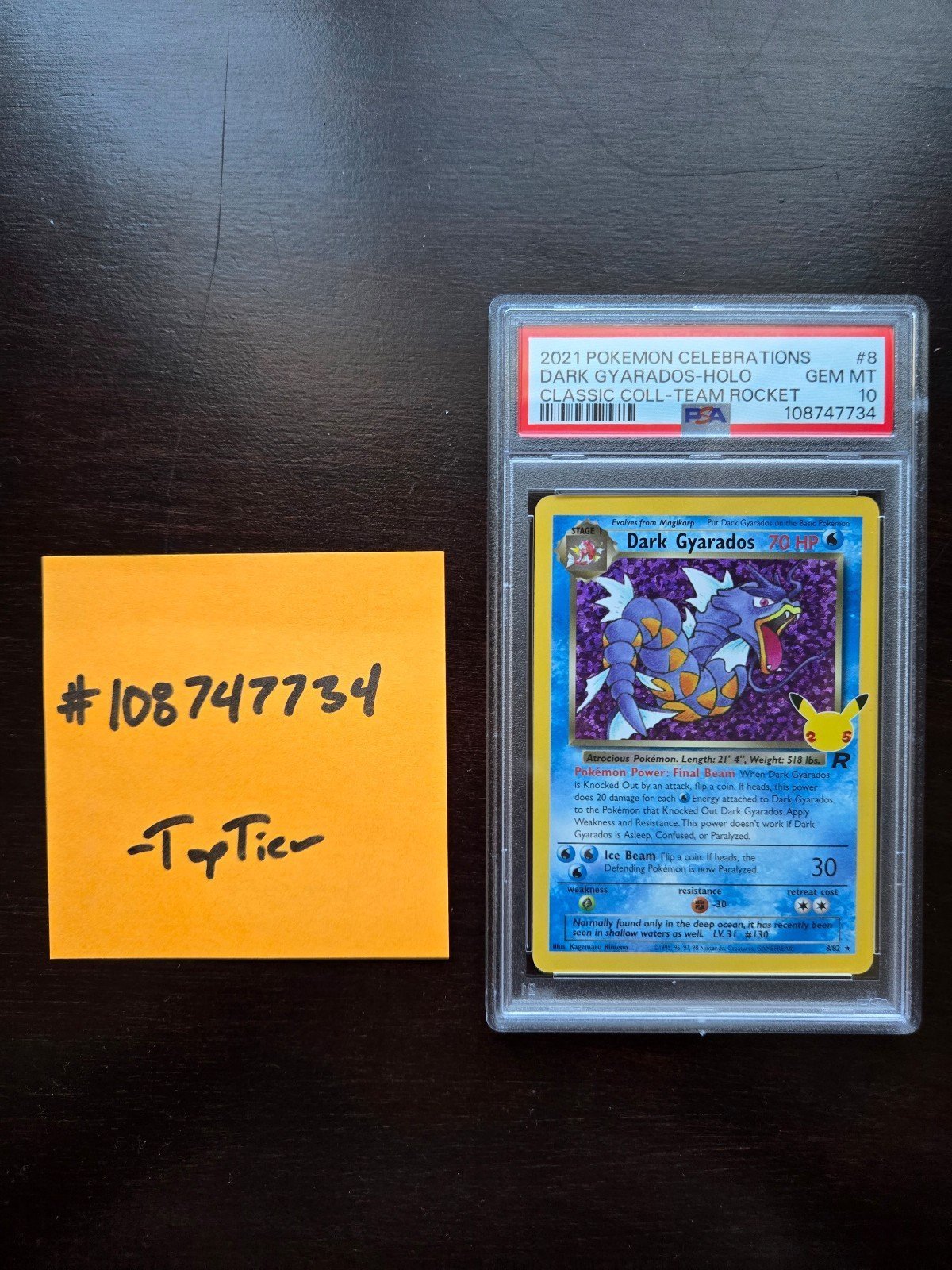 Celebrations Dark Gyarados - GEM MINT PSA 10