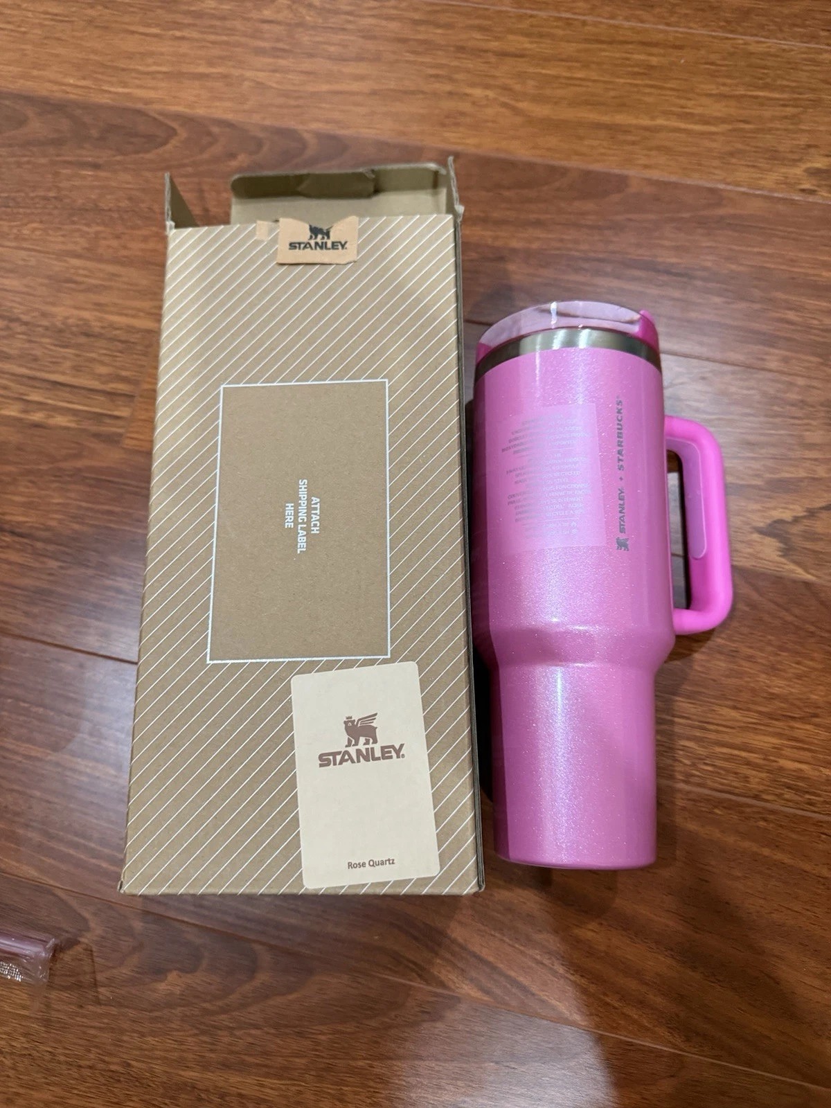 Starbucks Stanley 40oz Rose Quartz Pink Tumbler Quencher H2.0 FlowState