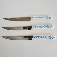 70s Japan Stainless Cornflower Knife Set