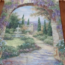 Paradise Fountain Wall Tapestry