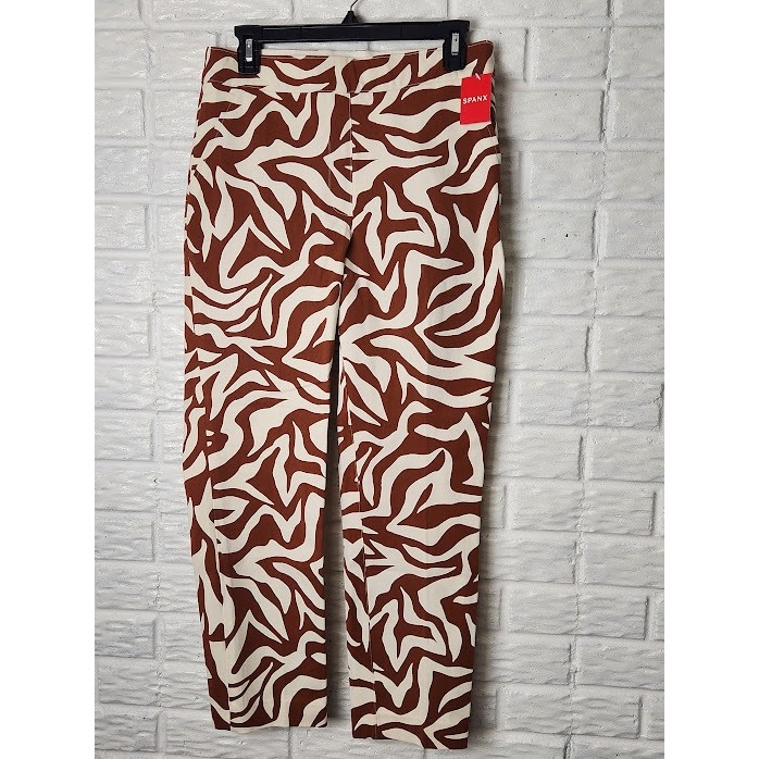 Spanx Polished Ankle Pants Animal Print Straight Medium NWT