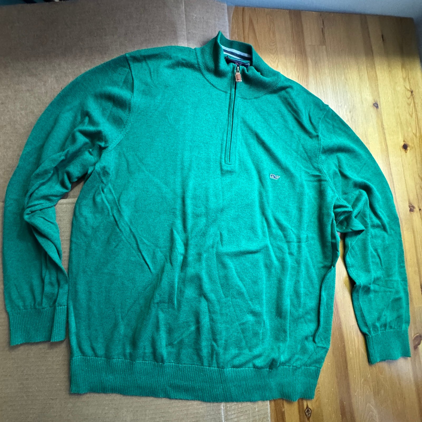 Vineyard vines performance quarter zip pullover green size XL