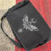 Moth Moon and Rock - Messenger Bag Women/Men - Black Canvas Messenger Bag - Wome