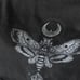 Moth Moon and Rock - Messenger Bag Women/Men - Black Canvas Messenger Bag - Wome
