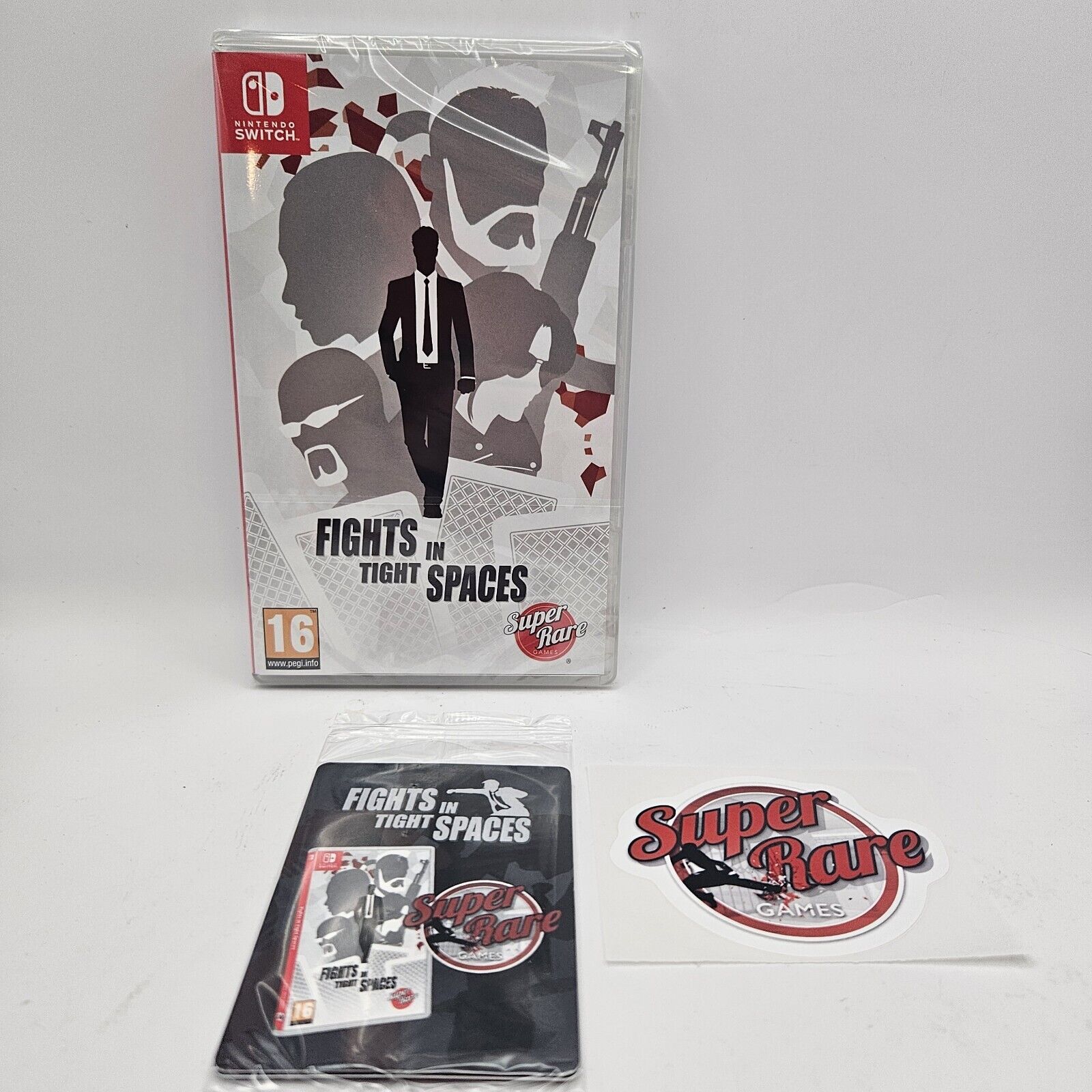 Fights In Tight Spaces Switch Super Rare Games WITH TWO BOOSTER CARD PACKS new