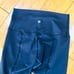 LuluLemon Lulu Lemon navy blue leggings pants size 6 sheer ankle decor