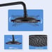 Shower Fixtures Oil Rubber Bronze Shower Faucet 2 Knobs 8 Inch Shower Head with
