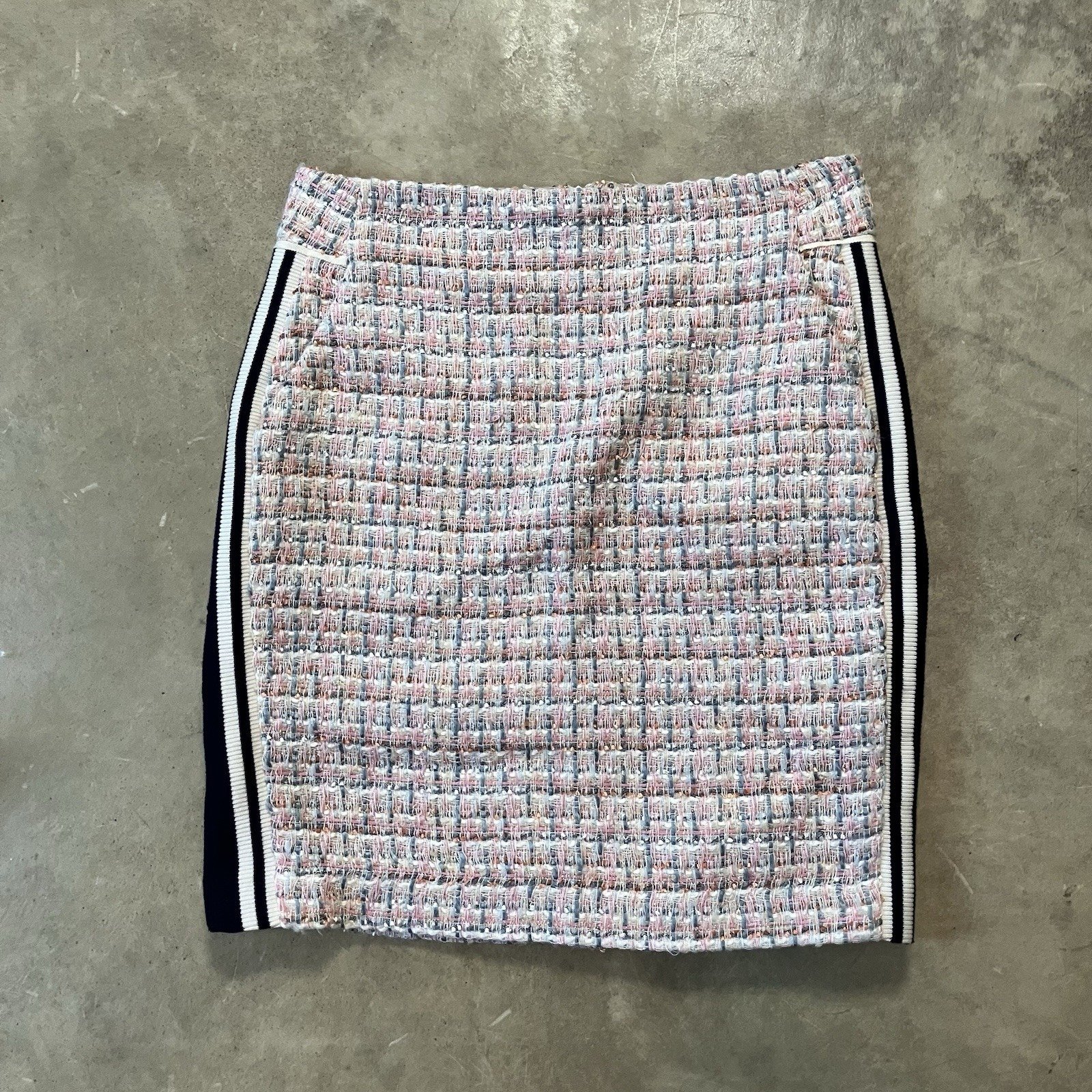 Maeve by Anthropologie Skirt Womens Size 2 Pink Multi Tweed Lined Office