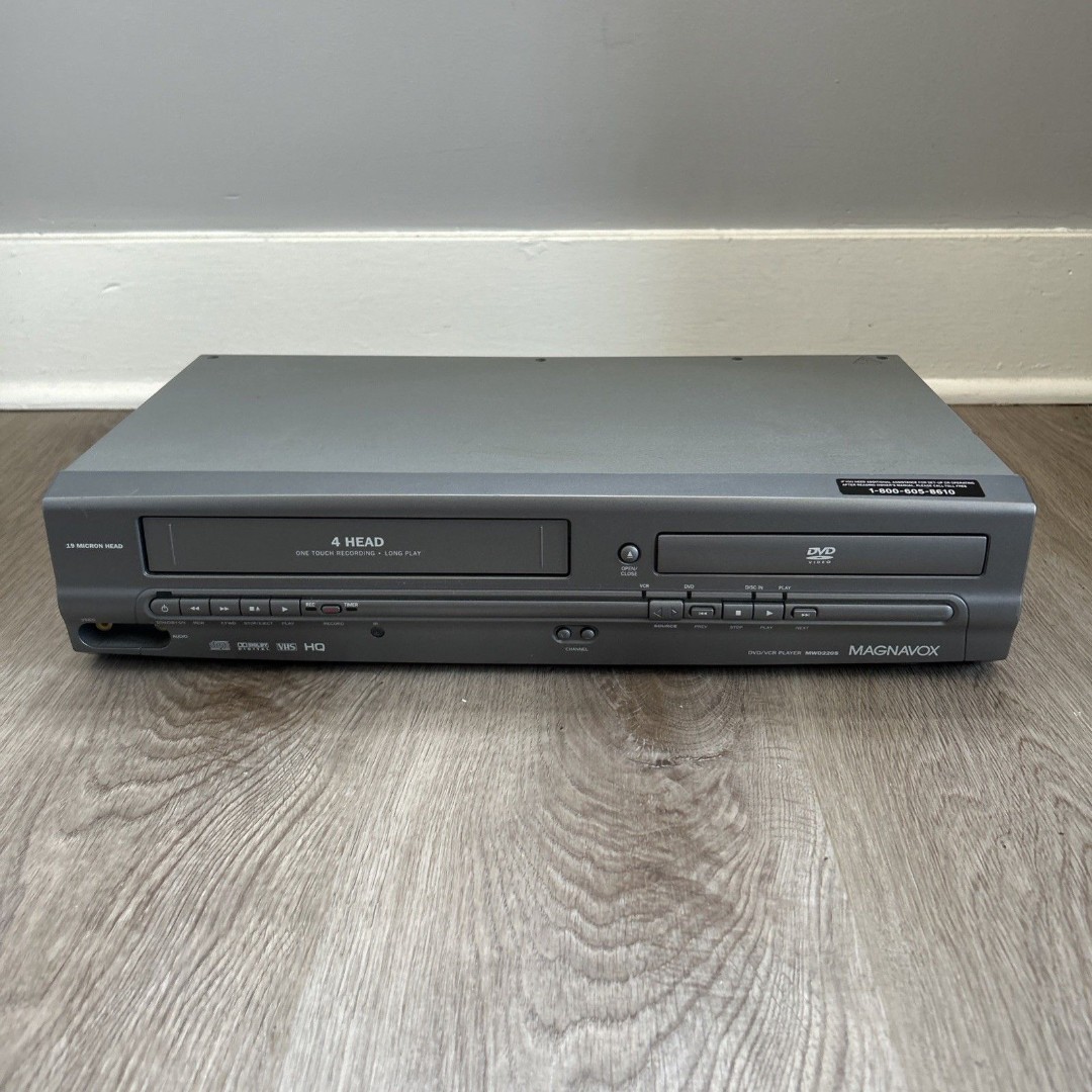 Magnavox MWD2205 DVD VCR Combo Player VHS Recorder Tested Working No Remote
