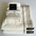 Hotel Balfour Bath Towel Set - CRMLTBG - 4 Piece Set - Cream & Heather Taupe