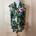 Marissa Webb silk floral ruffle long sleeve button front collared mini dress S