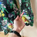 Marissa Webb silk floral ruffle long sleeve button front collared mini dress S