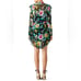 Marissa Webb silk floral ruffle long sleeve button front collared mini dress S