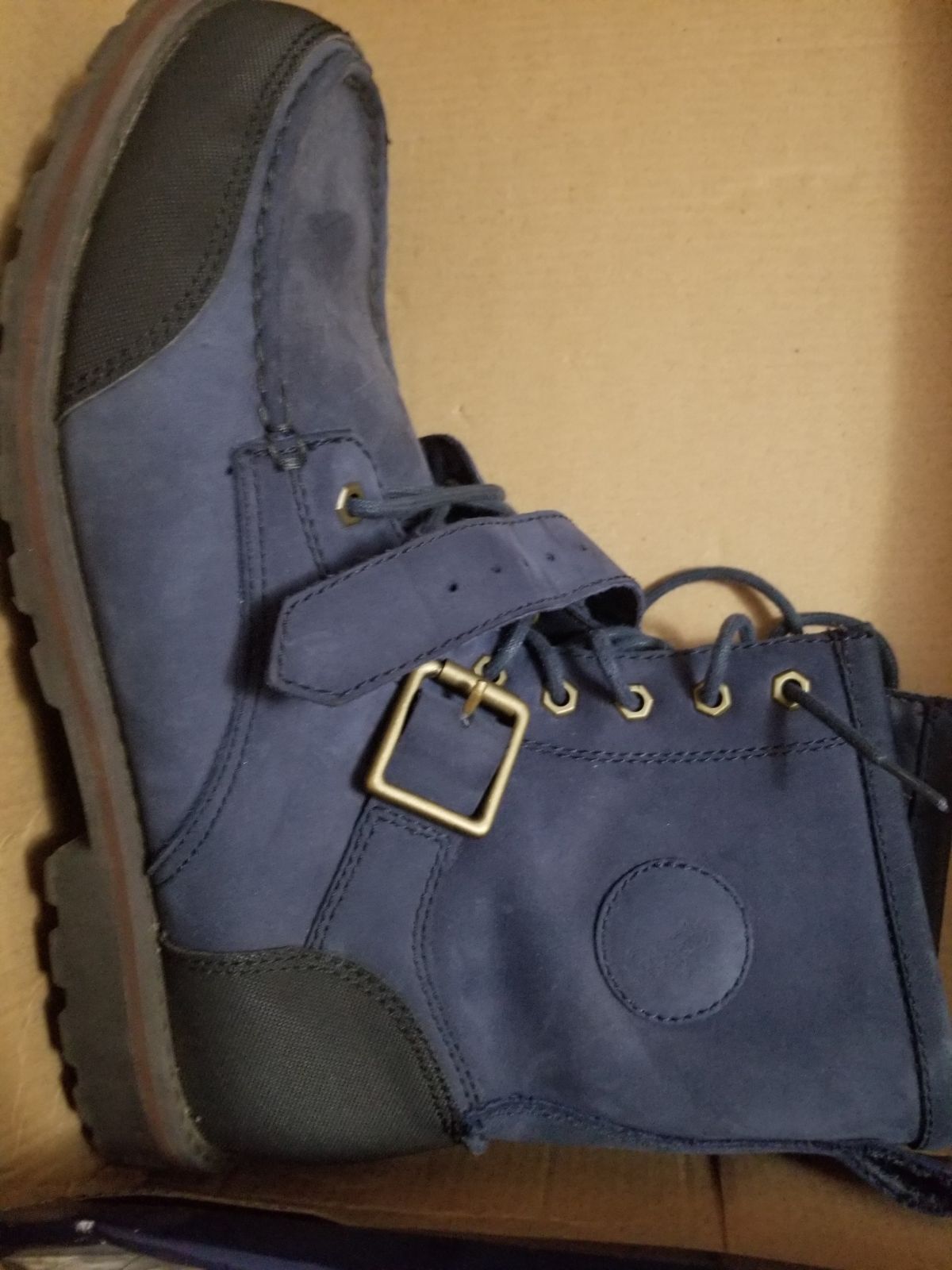Blue suede Ralph Lauren polo boots