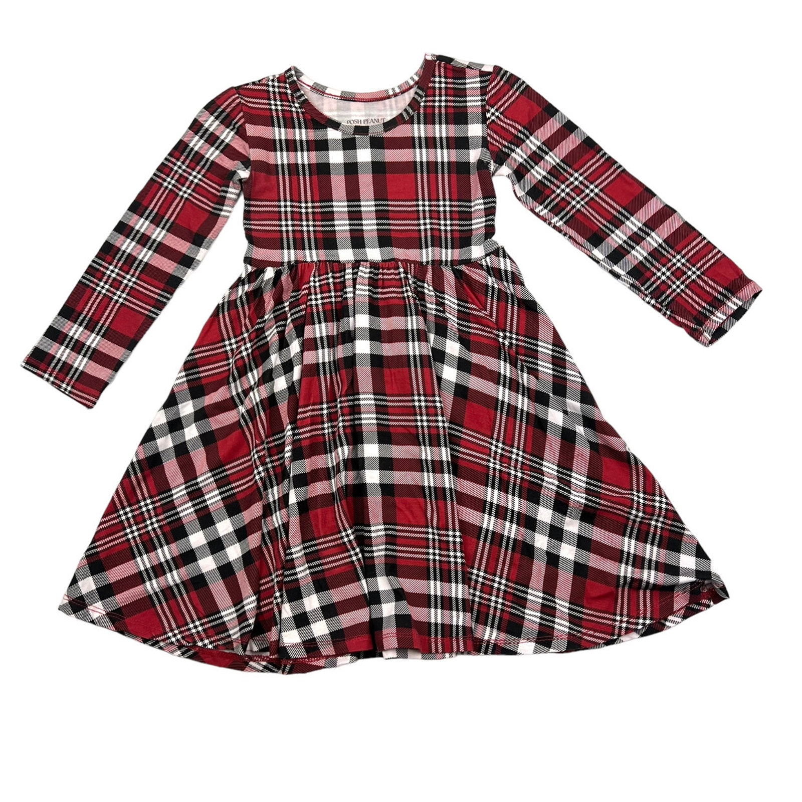 Posh Peanut Noah Plaid Twirl Dress