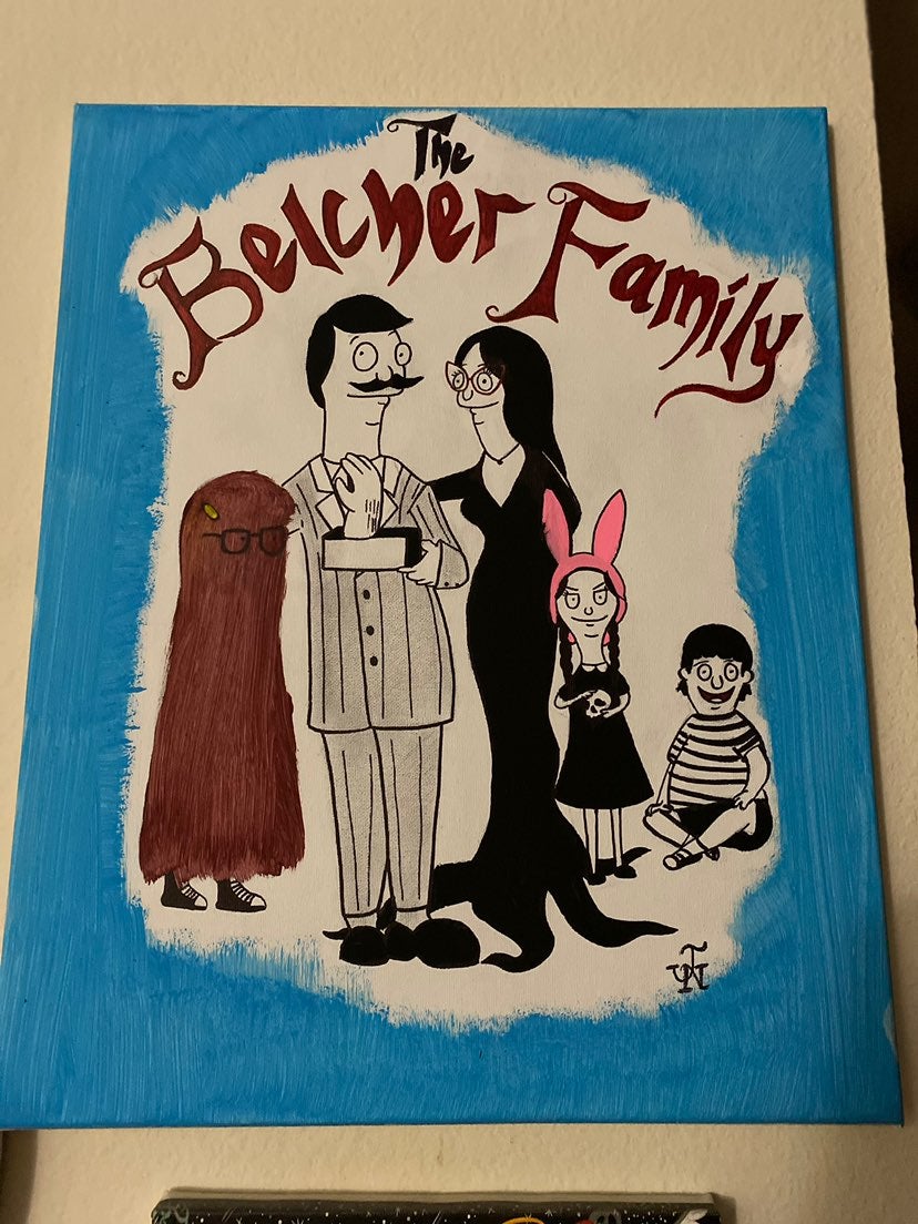 Bobs burgers Adams Family Painting