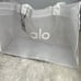 Alo Yoga Fitness Gym SHEER TOTE BAG Mesh Yoga Gym Shopping Bag White