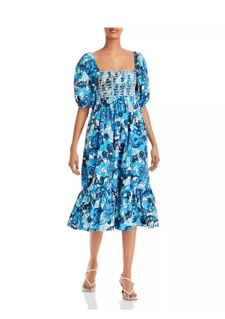 Anthro x RHODE Eloise Printed Puff Sleeve Dress NWT size Small