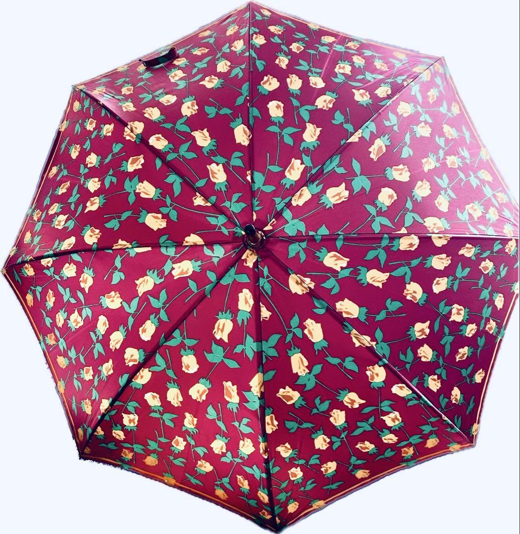 YSL Yves Saint Laurent Long Umbrella Rain Umbrella Tulip Flower Red Gift ②