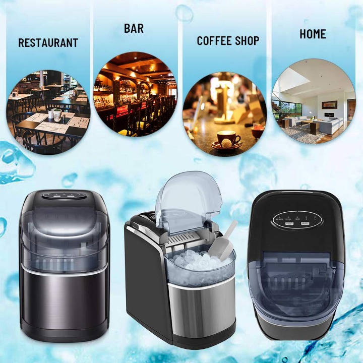 Countertop Ice Maker Machine,26Lbs/24H Compact Automatic Ice Makers