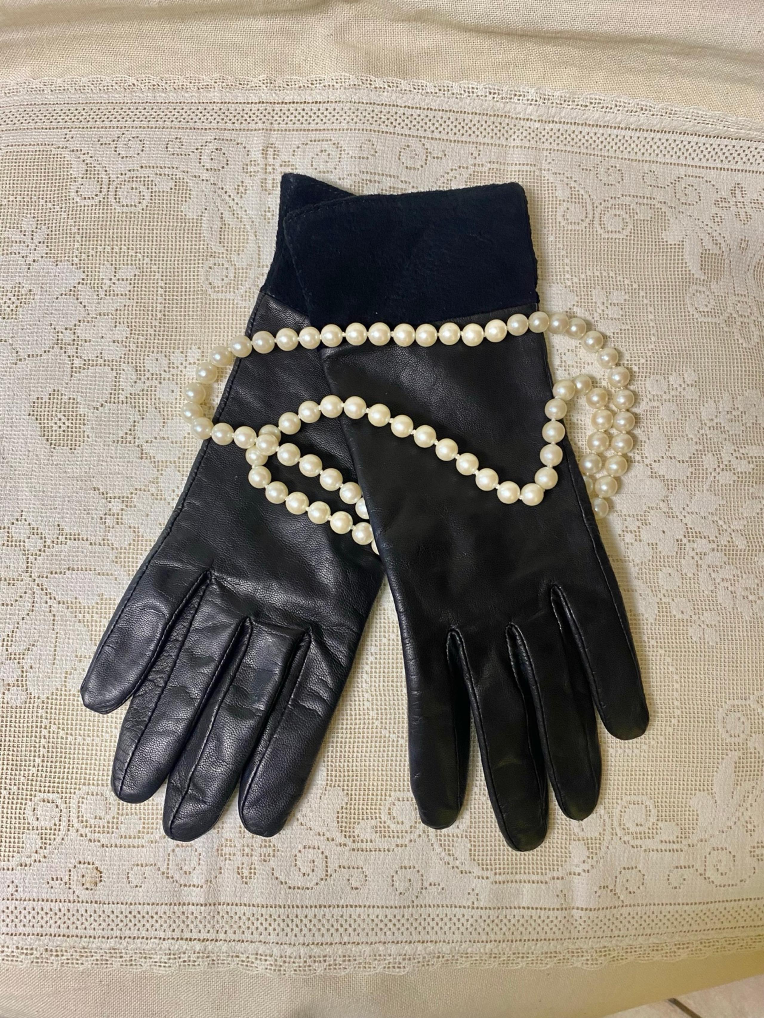 VTG Fownes Black Leather Gloves