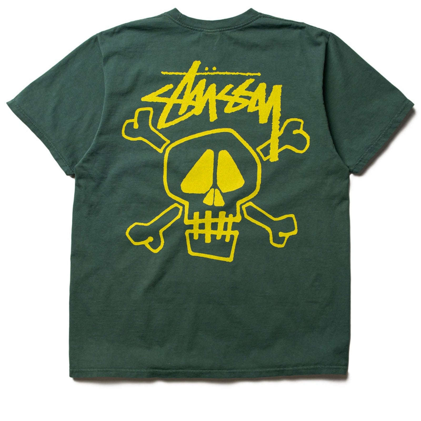 【正規品】 Forest - DYED PIGMENT TEE BONES & SKULL Stussy Green Size - トップス
