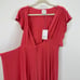 Misa Los Angeles Irina Wrap Maxi Dress Draped Formal Belted Ruffle Pink XS NWT
