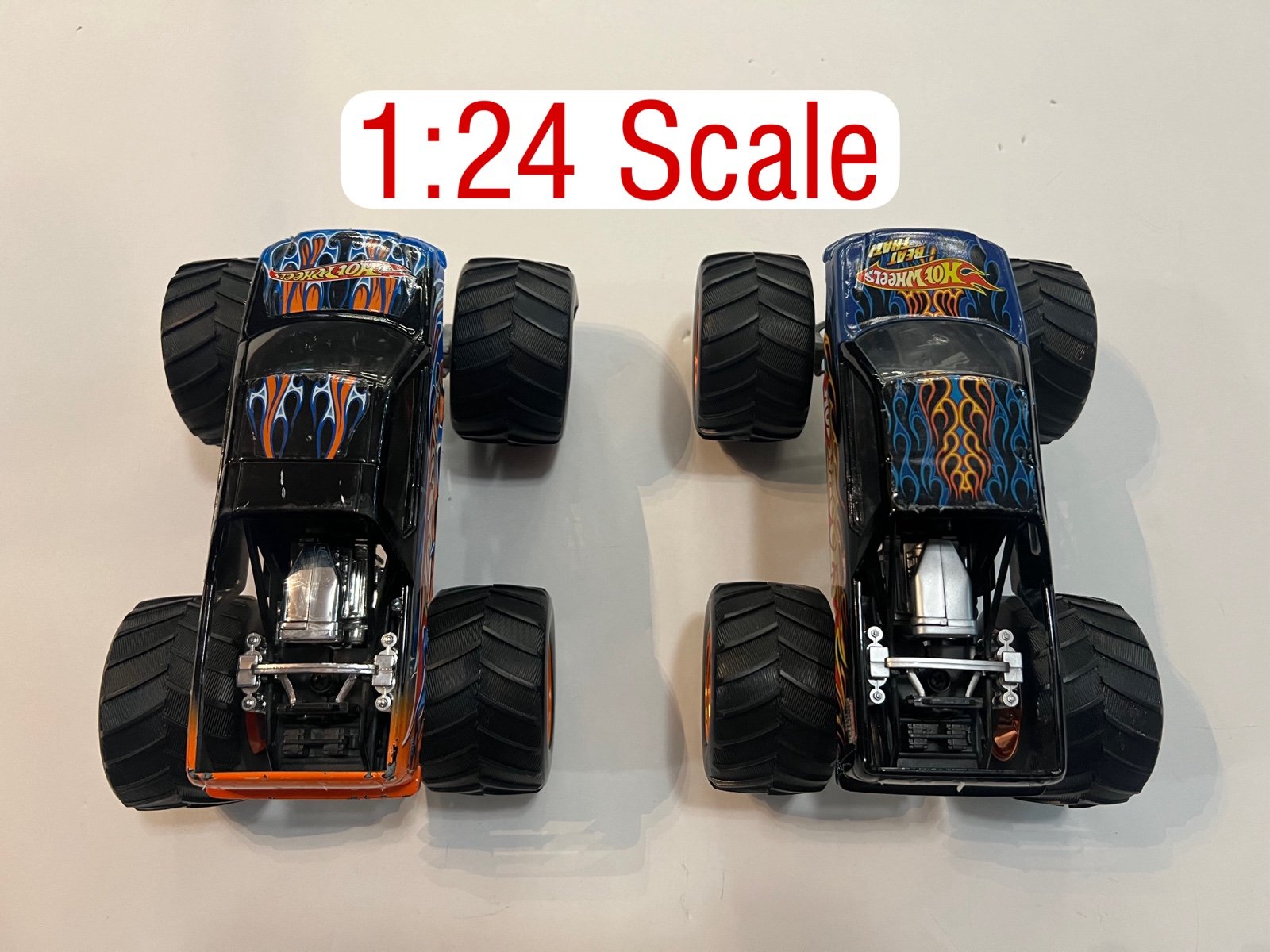READ Vintage Spin Master Monster Jam 1:24 Monster Truck Hot Wheels Toy Car Lot.