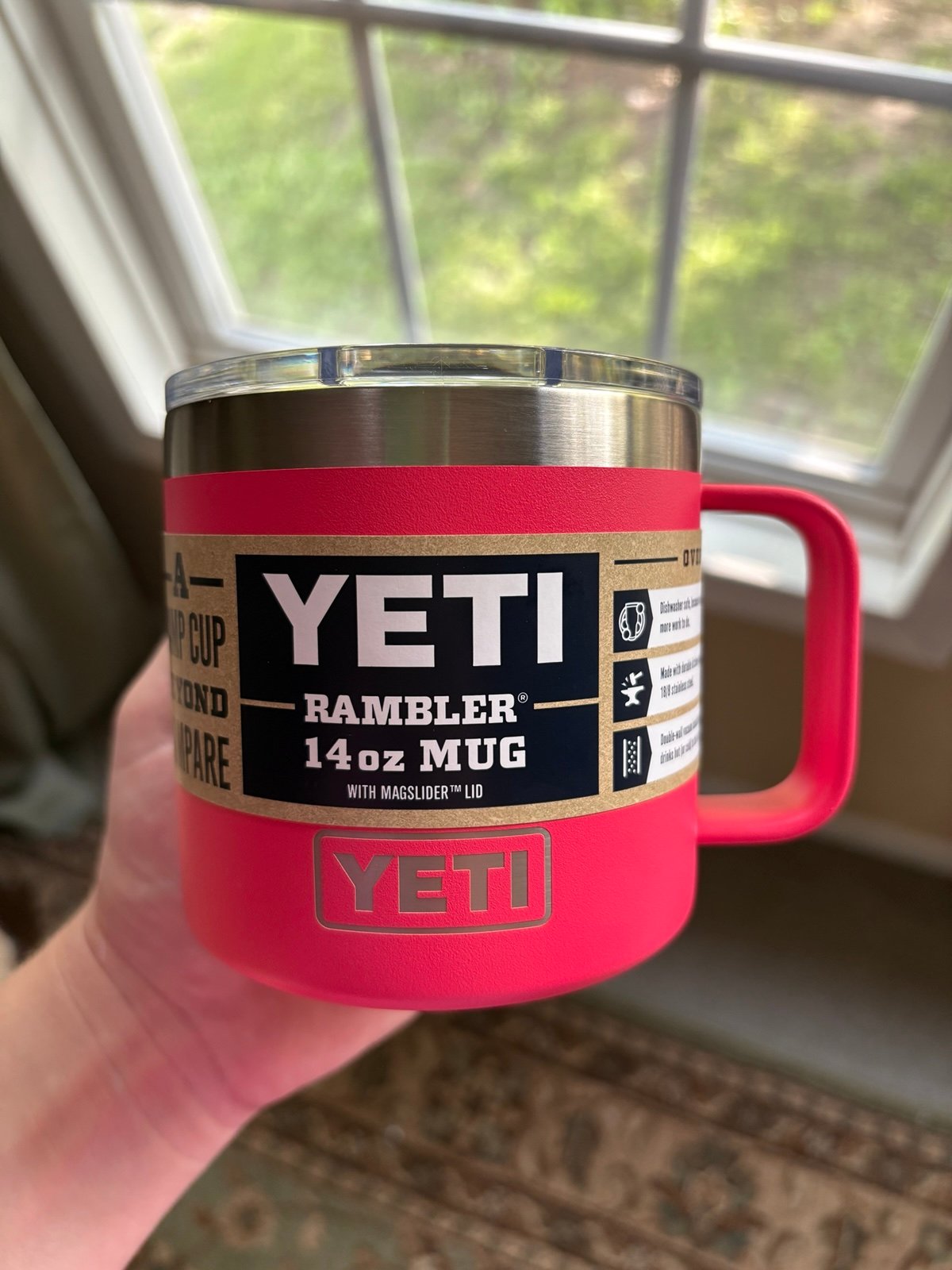 NEW 14oz YETI Rambler Tumbler Mug RARE Discontinued Bimini Pink w/ Mag Slider