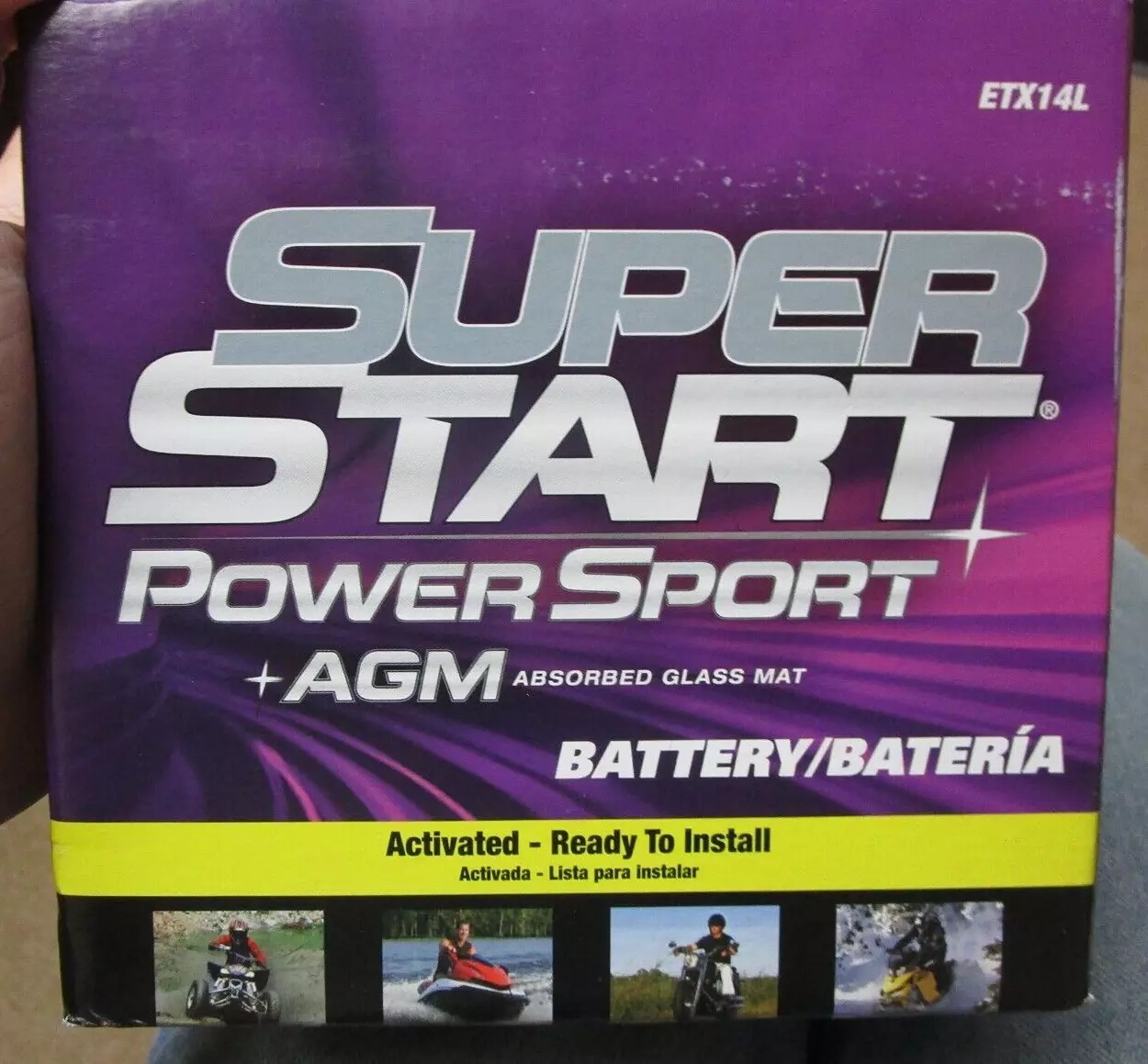 Super Start Power Sports + AGM Battery ETX14L