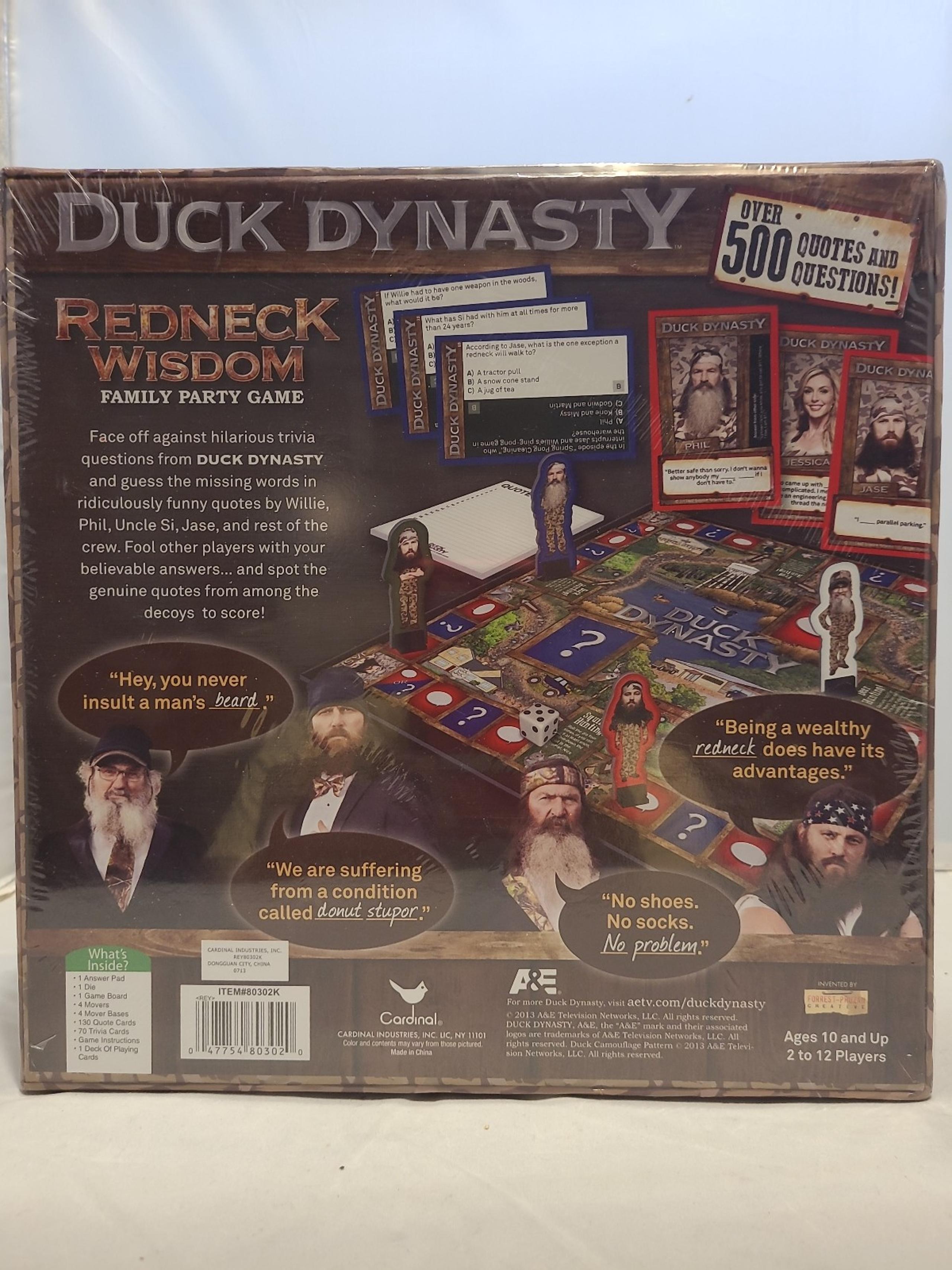 Duck Dynasty Redneck wisdom family edition party board game.