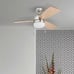 Barcadero 44 Nickel Modern Ceiling Fan with 3 Blades, LED Light Kit,