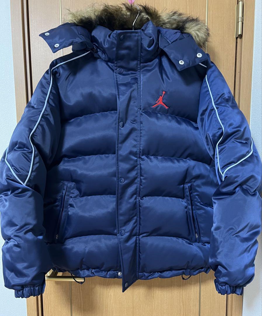 Supreme x Jordan Puffer Jacket Navy Size L