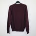 J Crew Men's Medium Sweater Red Merino Wool V-Neck Knit Pullover 85988 AO20
