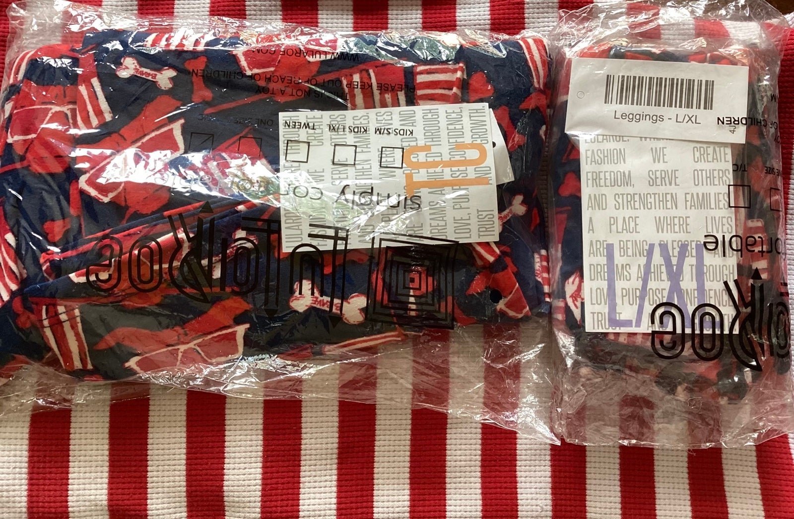 Lularoe RARE Americana Dog Mommy & Me Leggings NEW