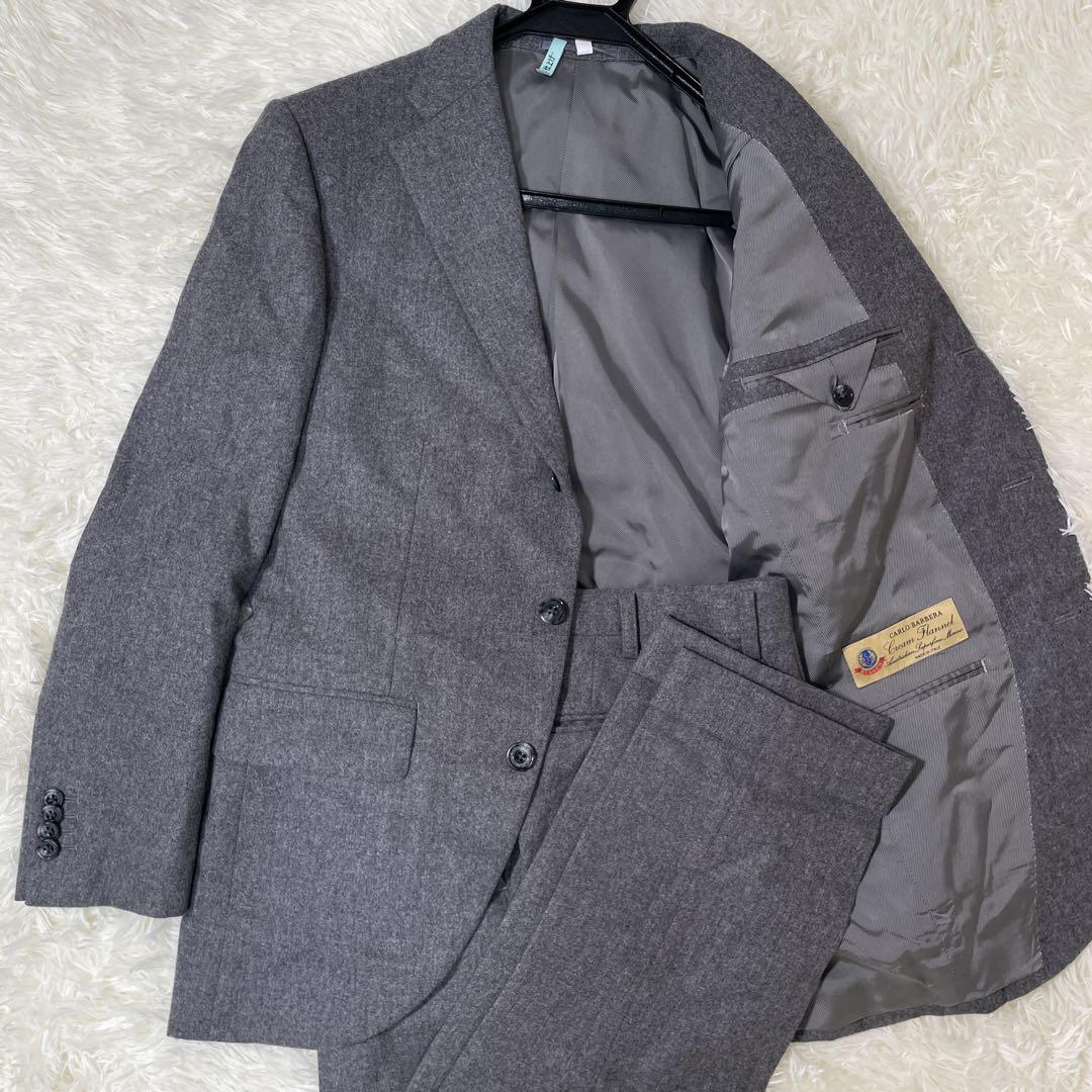 Carlo Barbera Suit Set for Men, Made in Japan, Grey, Premium Fabric, Size M