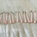 11 pcs vintage pink opalescent French chandelier drops
