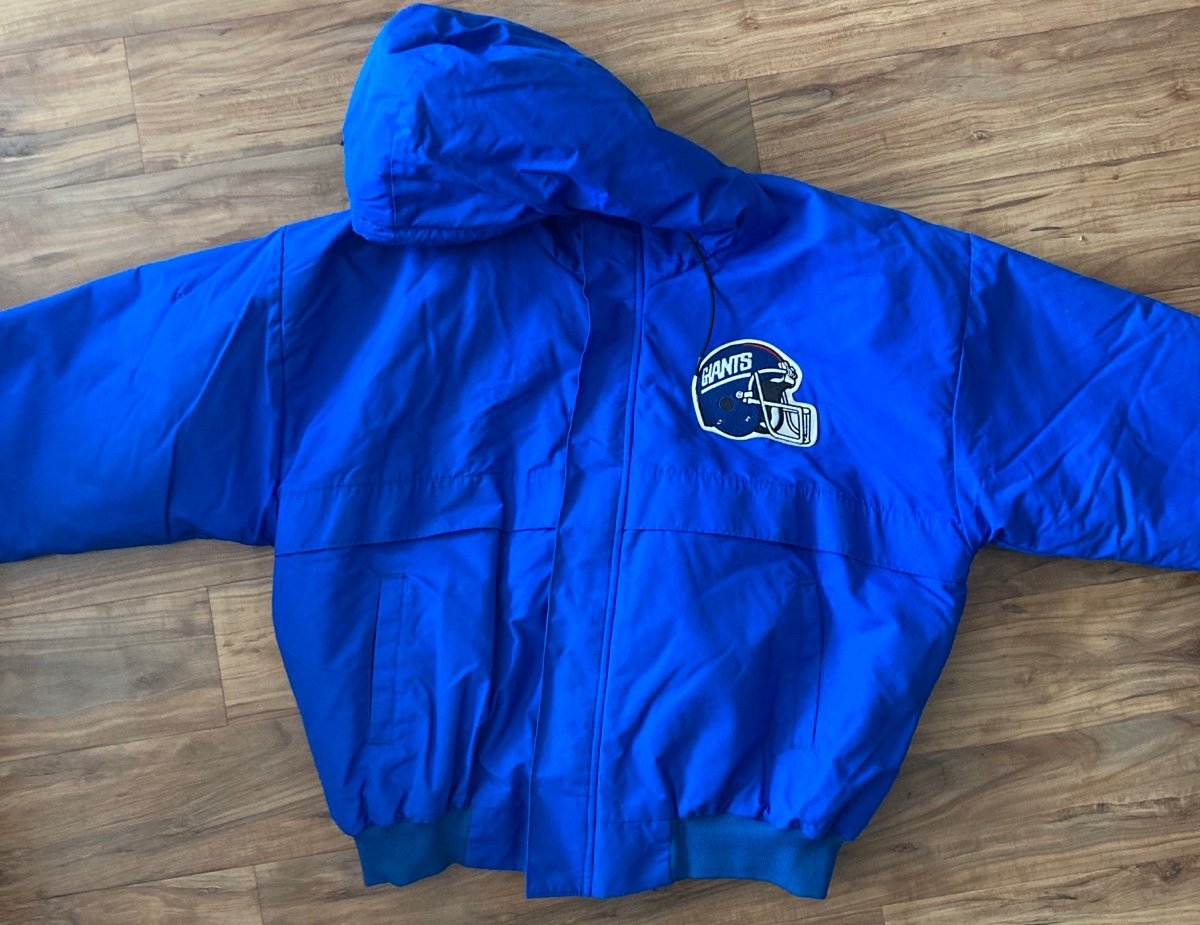 Vintage Chalk Line Bomber Jacket Giants