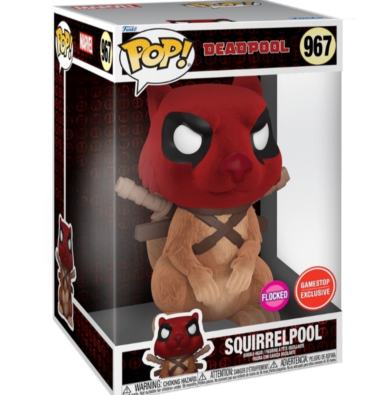 Marvel Squirrelpool EXCLUSIVE FLOCKED 10 Funko Pop