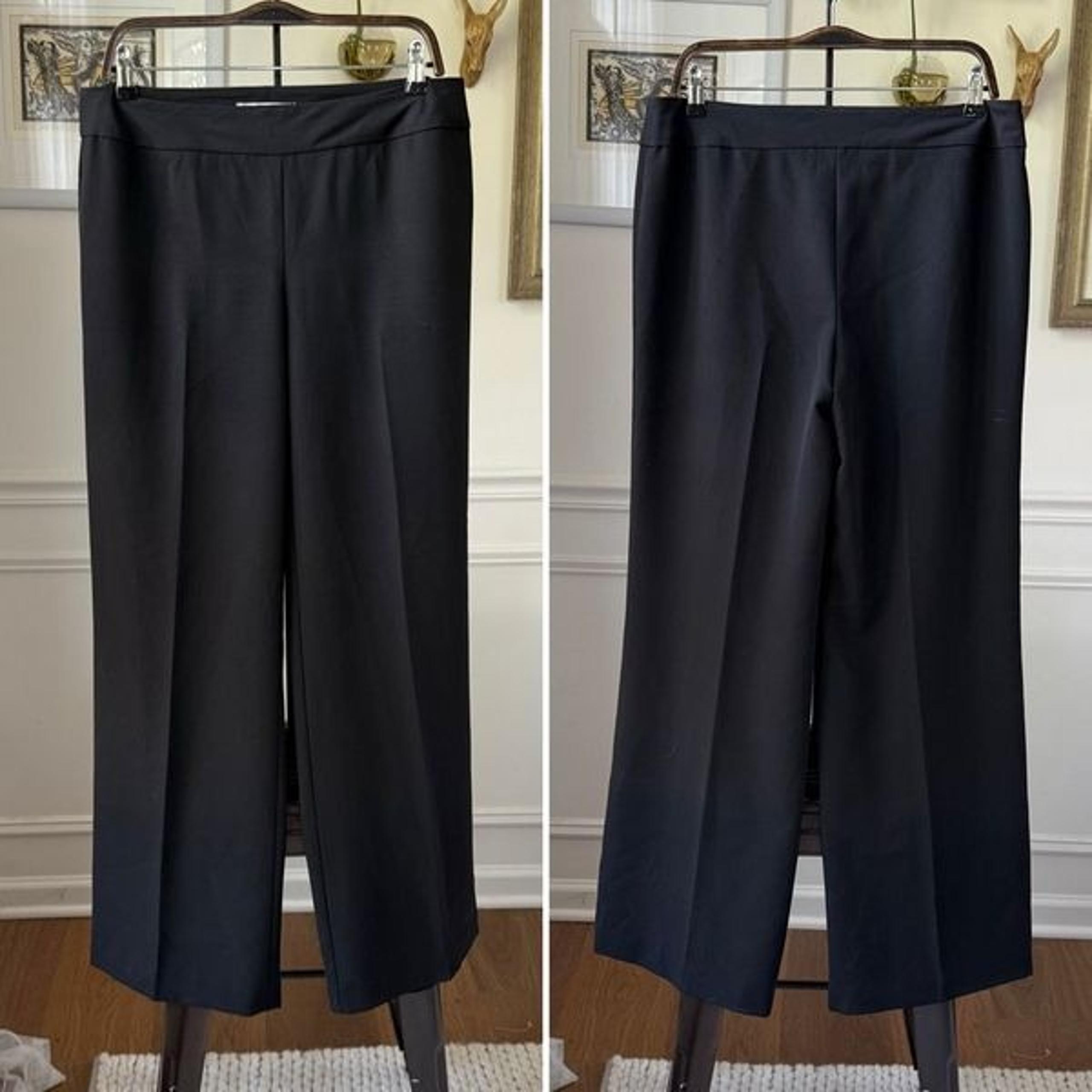 S.C. & CO. Women's Pull On Wide Straight Leg Black Pants 10