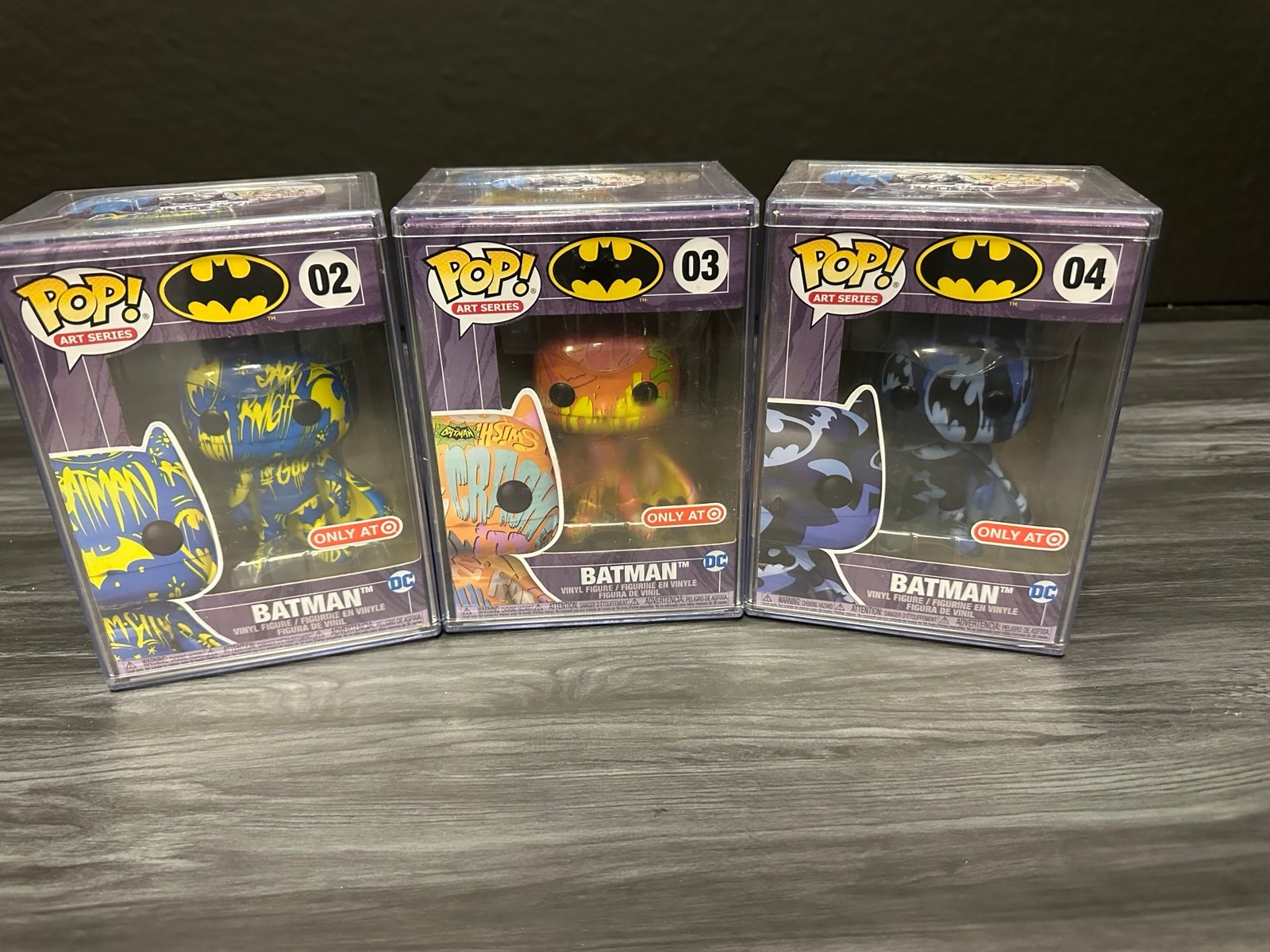 FUNKO POP! DC Heroes Target Exclusive Batman Art Series #02 #03 #04 Set