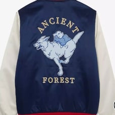 Studio Ghibli Princess Mononoke San wolf forest Patch Bomber Jacket size 3xl