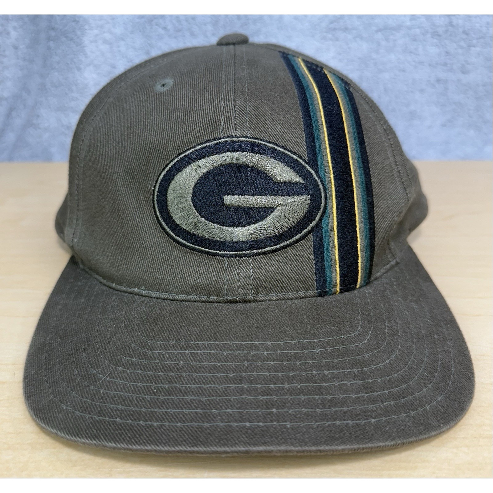 Vintage American Needle Green Bay Packers NFL Snapback Hat Stripes