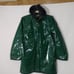 Womens Lot One Of Boston Rain Slicker Hooded Rain Jacket Sz Med